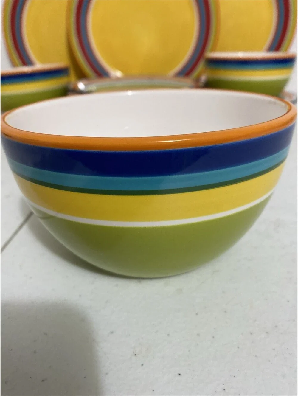 Pier One Dish Set Of 19 (3) 5 1/2 Bowls,(9) 8 3/4 Plates,(3) 10 3/4 Plates
